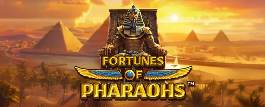 Play Fortune of Pharaohs slot game today to unlock ancient hidden treasures, such as Bonus Games, Random Multipliers, and Instant Wins up to 10x your bet. 